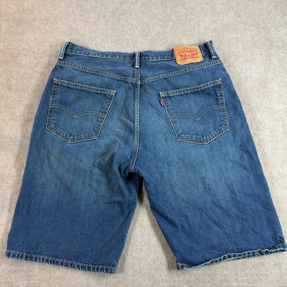 Levis 569 Jean Shorts Jorts Mens Sz 36 Relaxed Loose Fit 10" Baggy